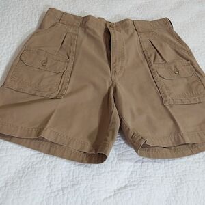 CABALA'S Tan Cargo 100%Cotton Shorts Durable Outdoor Wear.RN 56835.